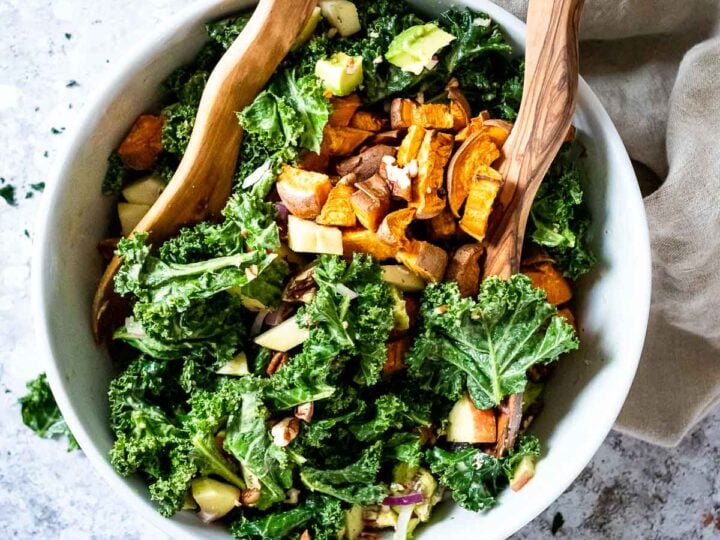 Image for Vegan Winter Kale Salad with Sweet Potato and Apple 