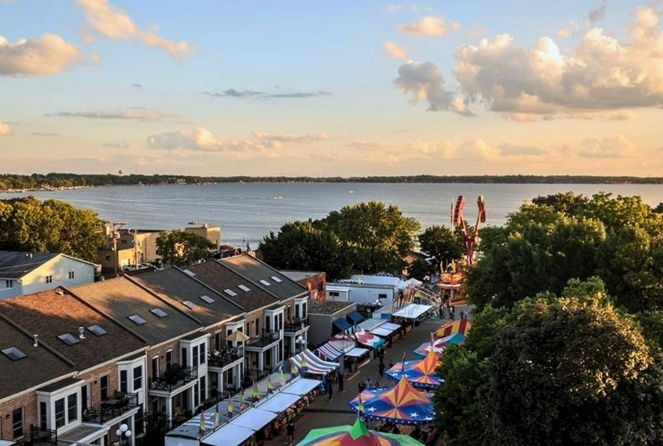The Fourth of July festival in Clear Lake, Iowa