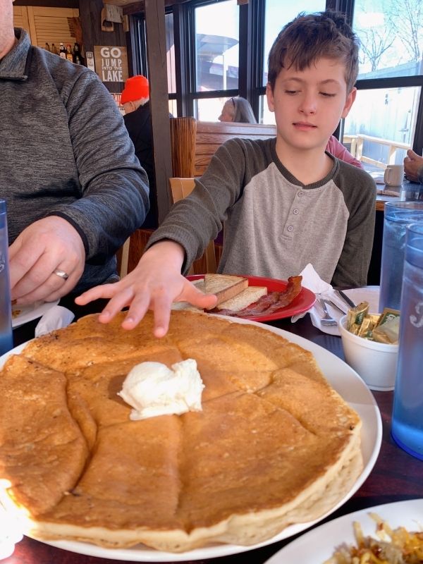 A giant pancake at Billy Gail's