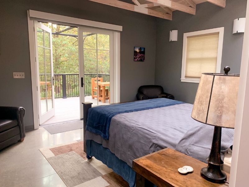 The glamping cabin at Platte River State Park