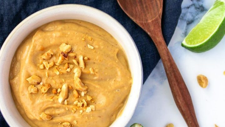 Easy Peanut Sauce in a small bowl