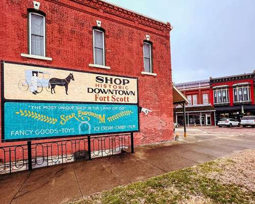 A mural in Historic Downtown Fort Scott in Kansas 