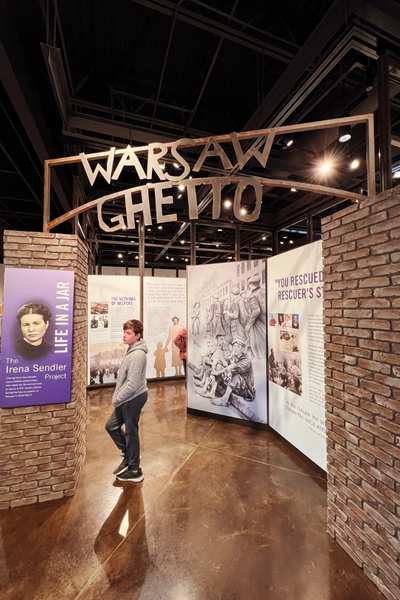 An exhibit at Lowell Milken Center Museum for Unsung Heroes in Fort Scott, Kansas