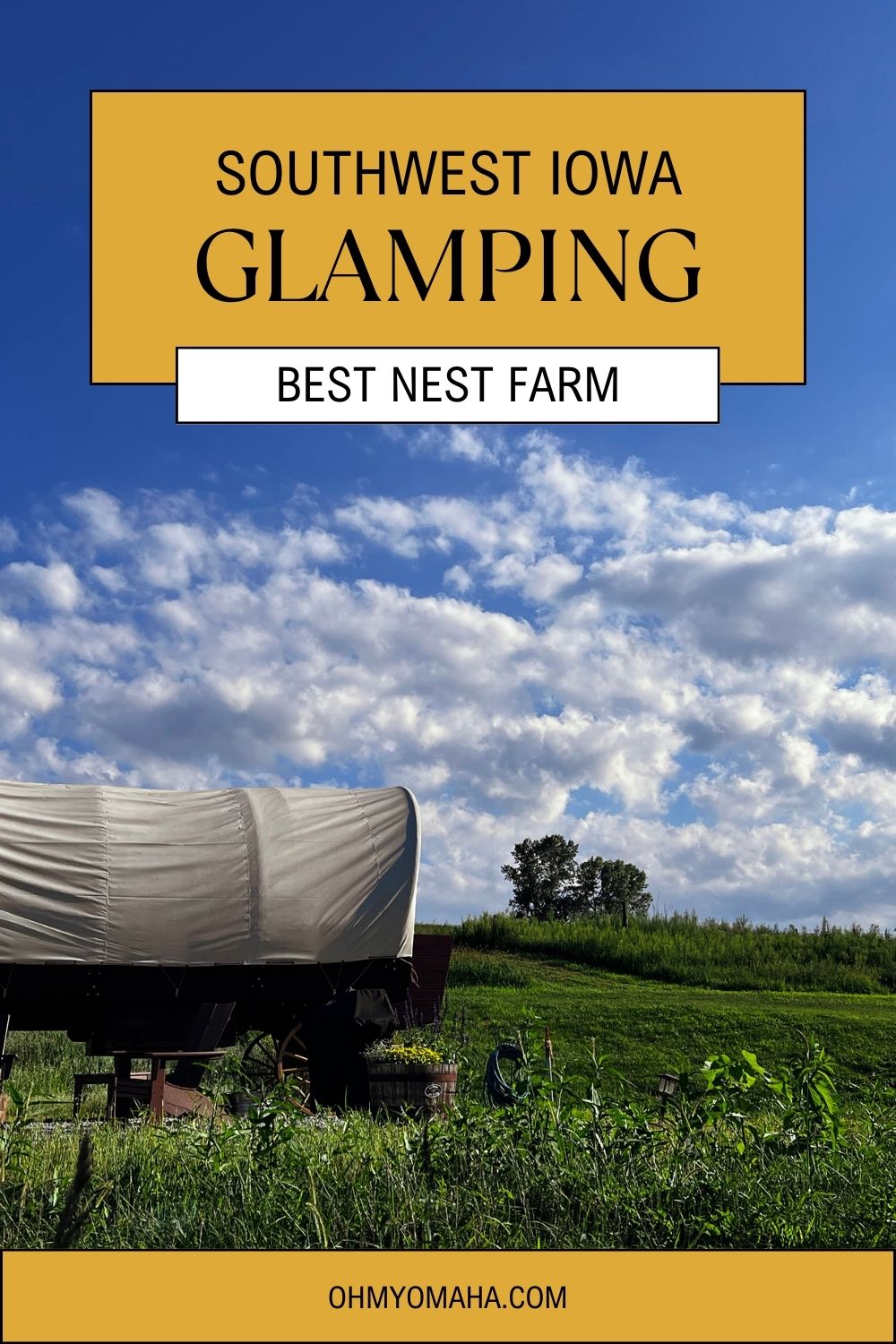 Best Nest Farm has luxury covered wagons - it's a unique glamping experience! Here's what to expect when you stay on this farm in southwest Iowa.