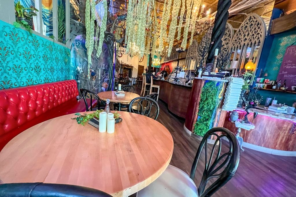 The colorful interior of Edge of the Universe in Benson.