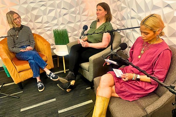 Annie Butler (left) joins with Kim and Dee  in the studio for Oh My! Omaha The Podcast.