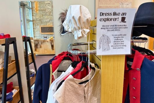 The dress-up area at the Lewis & Clark National Historic Trail Headquarters in Omaha