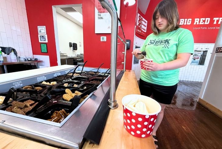 The toppings bar at Big Red Treats in Grand Island, Nebraska