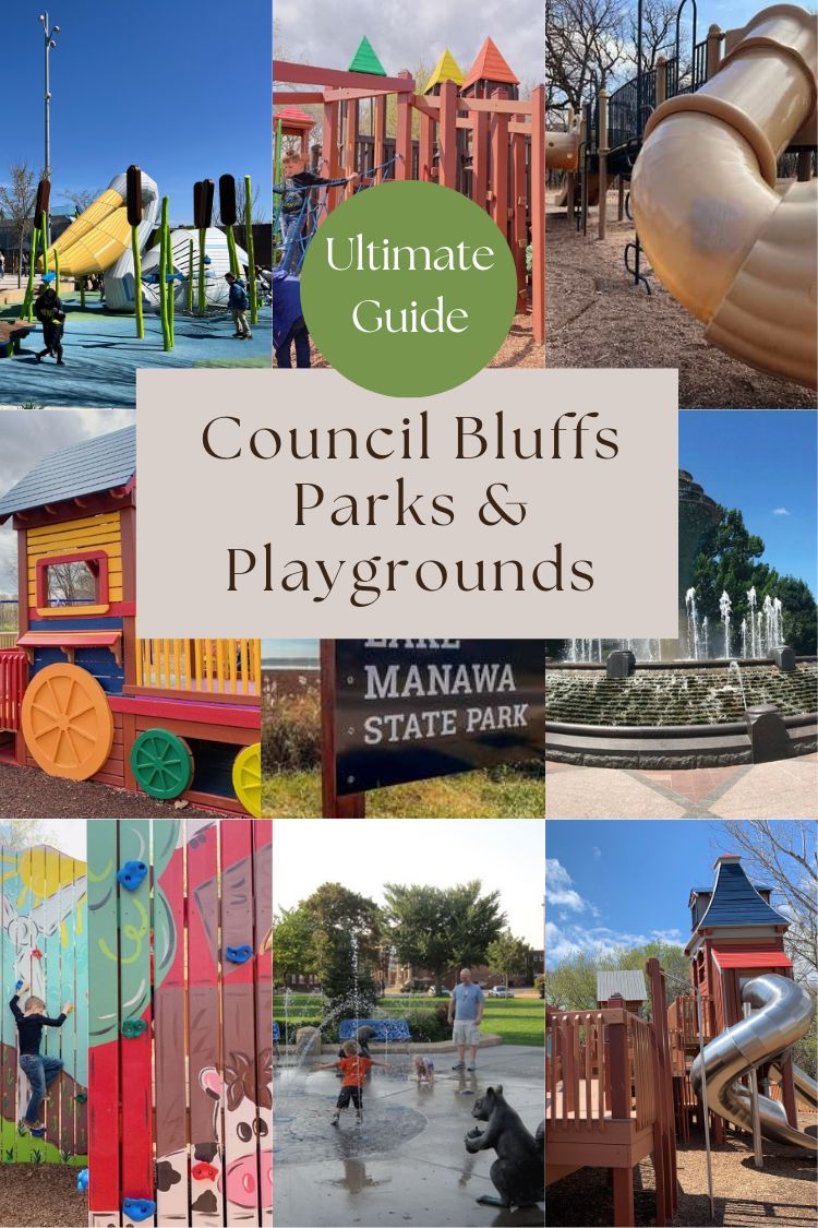 A round-up of favorite playgrounds and parks in Council Bluffs, Iowa, with some epic play structures. These parks are the best family fun options for free!