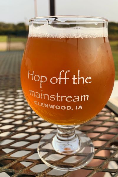 A glass of beer from Keg Creek, a brewery in Glenwood.