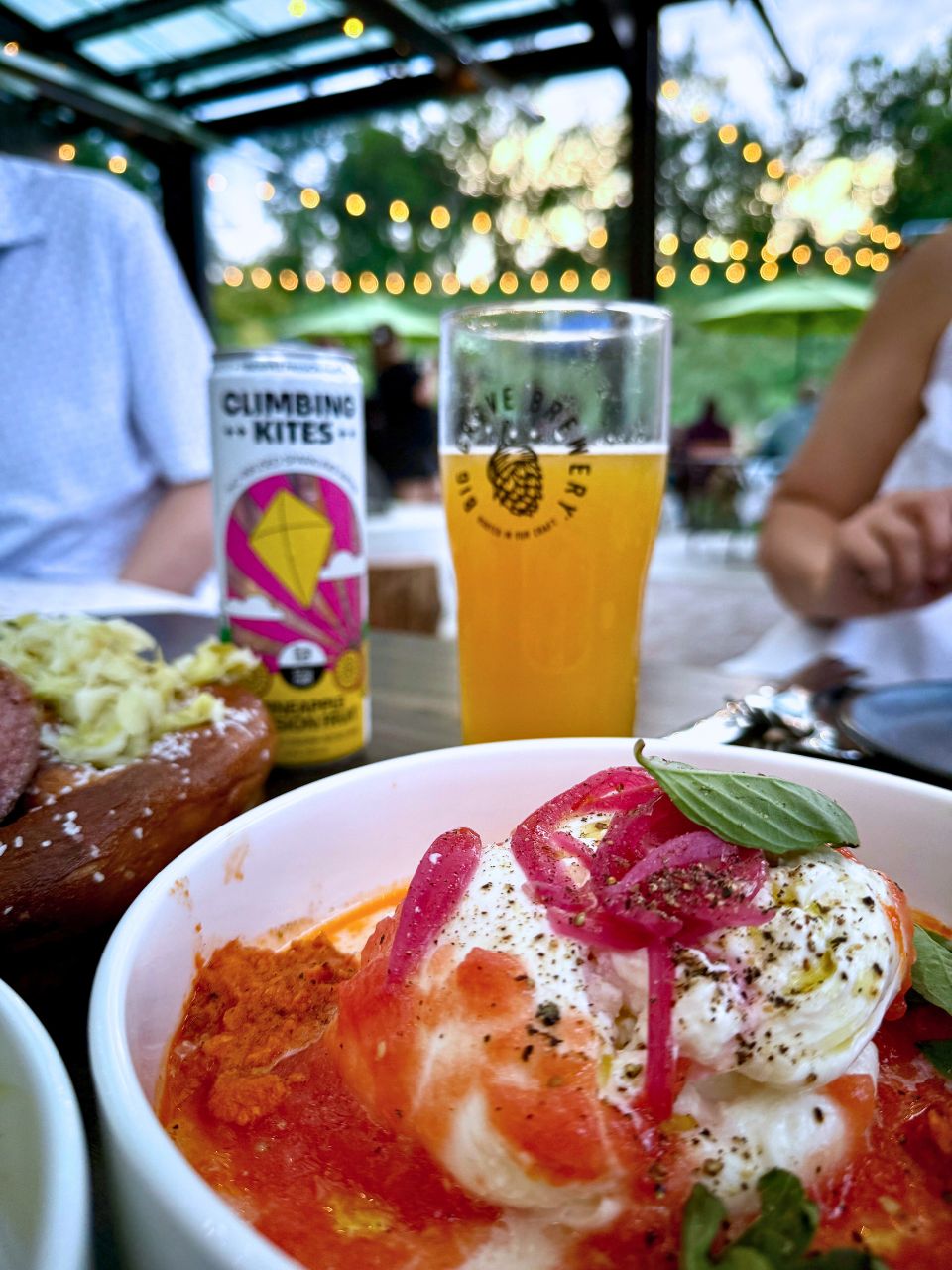 Food and beers at Big Grove Brewery Taproom in Omaha