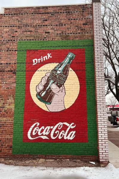 A mural for Coca-Cola in Atlantic, Iowa